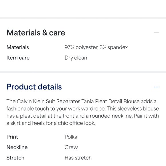 Calvin Klein sleeveless blouse - Picture 3 of 6